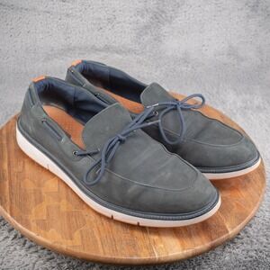 SWIMS Braided Lace Loafer Boat Shoes - SIZE: 11 US - Navy / White‎
